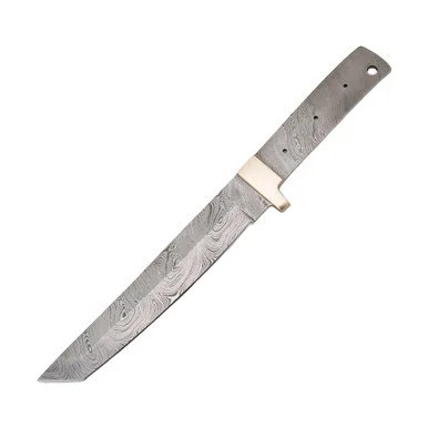 7.25" Damascus Steel Tanto Blade Blank