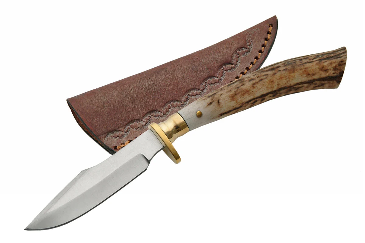 7.5″ Steel Stag Hunting Skinner Knife (SS-7017)