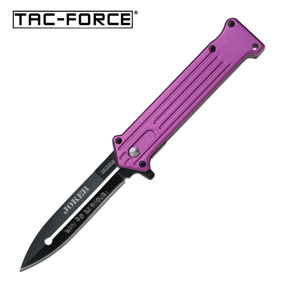 7.5″ Tac Force Speedster Model Joker Batman Pocket Knife