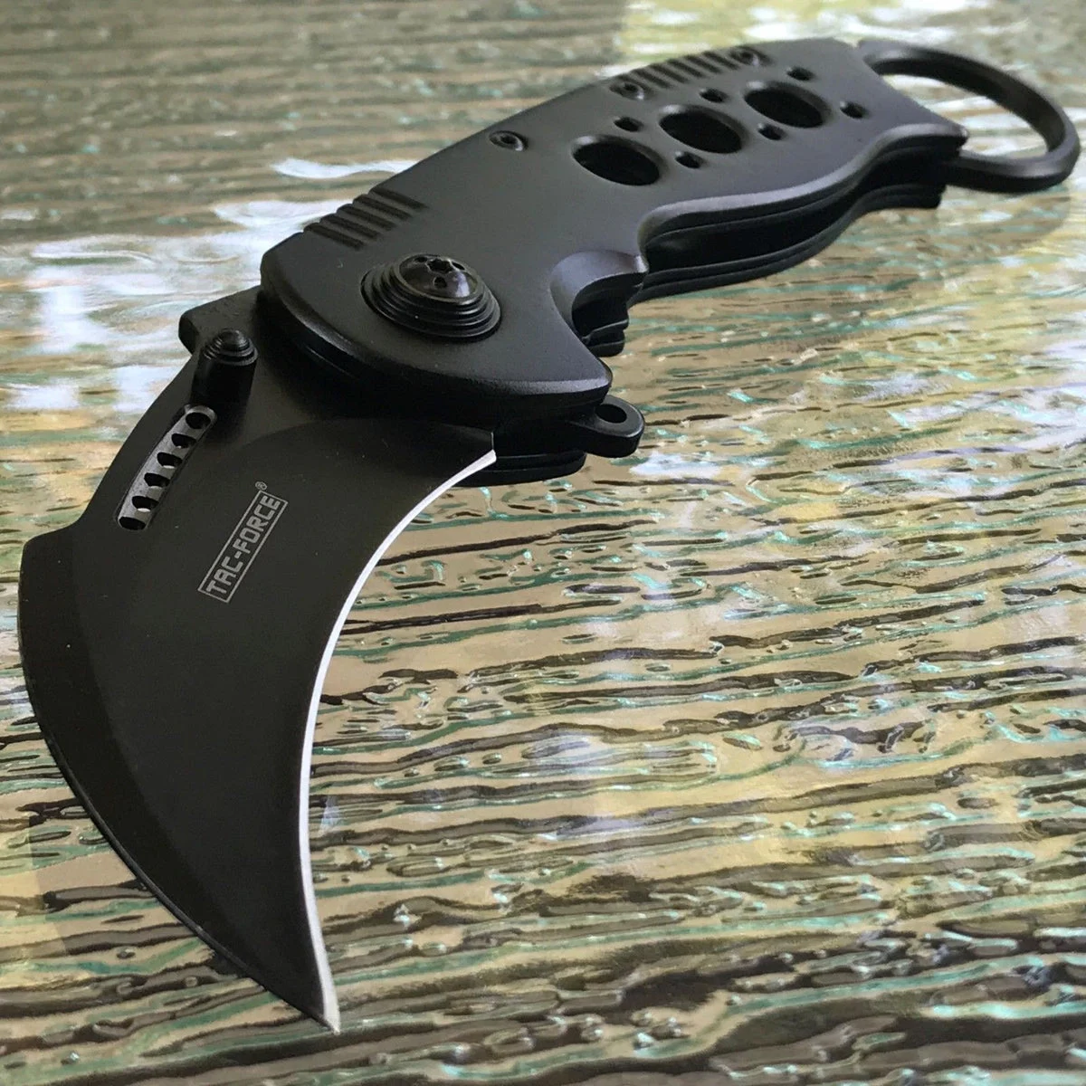 7.75″ Tac Force Black Tactical Karambit Claw Folding Pocket Knife