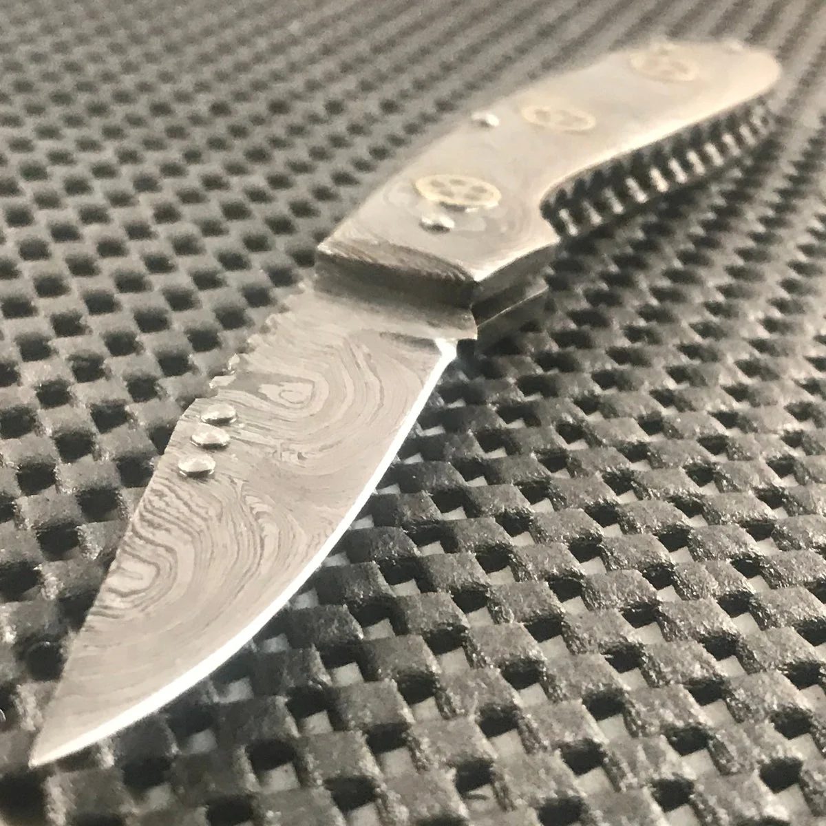 7″ Custom Handmade Lockback Damascus Folding Pocket Knife