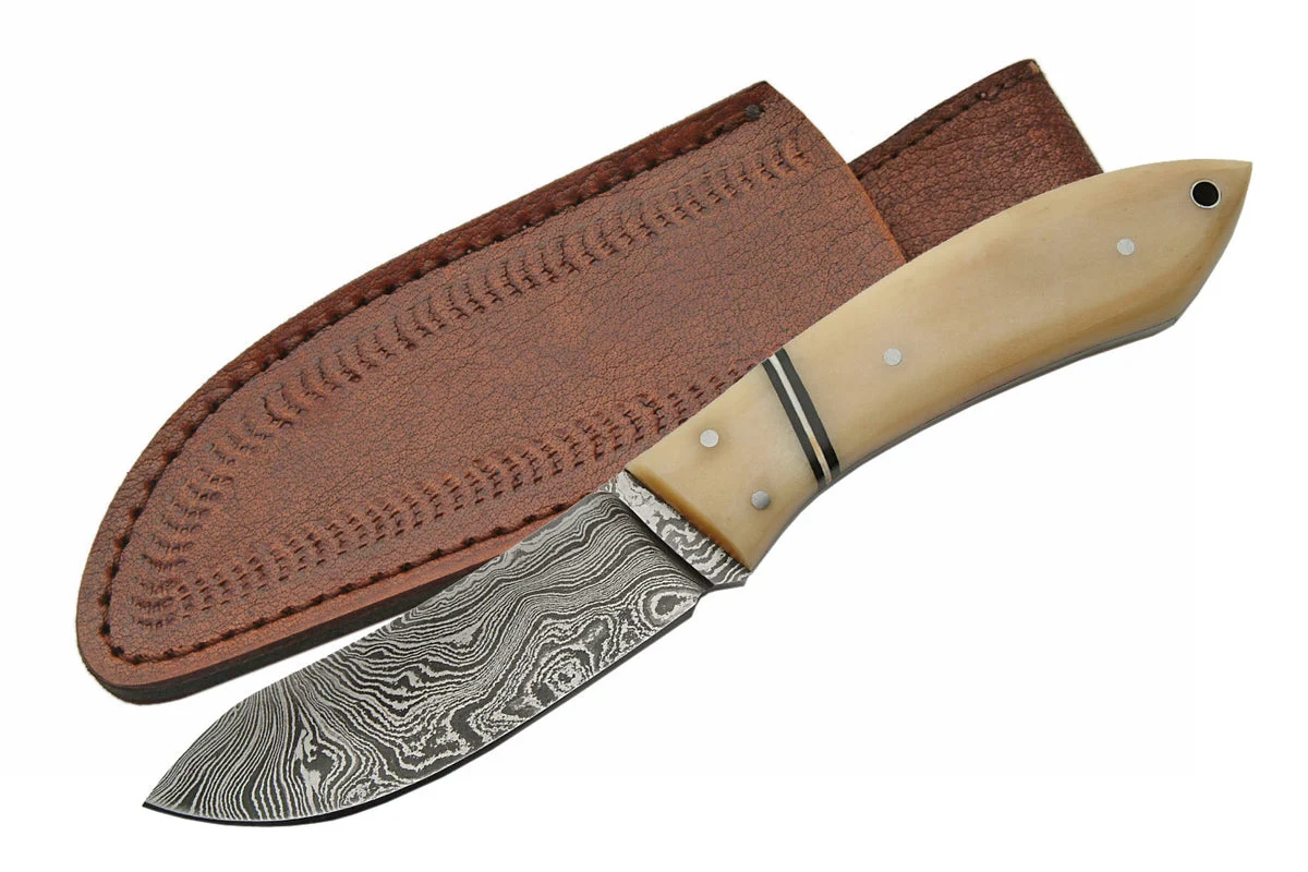 7″ Handmade Damascus Cat Skinner Knife