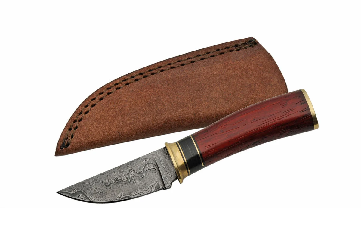 7″ Padauk Handmade Damascus Skinning Knife