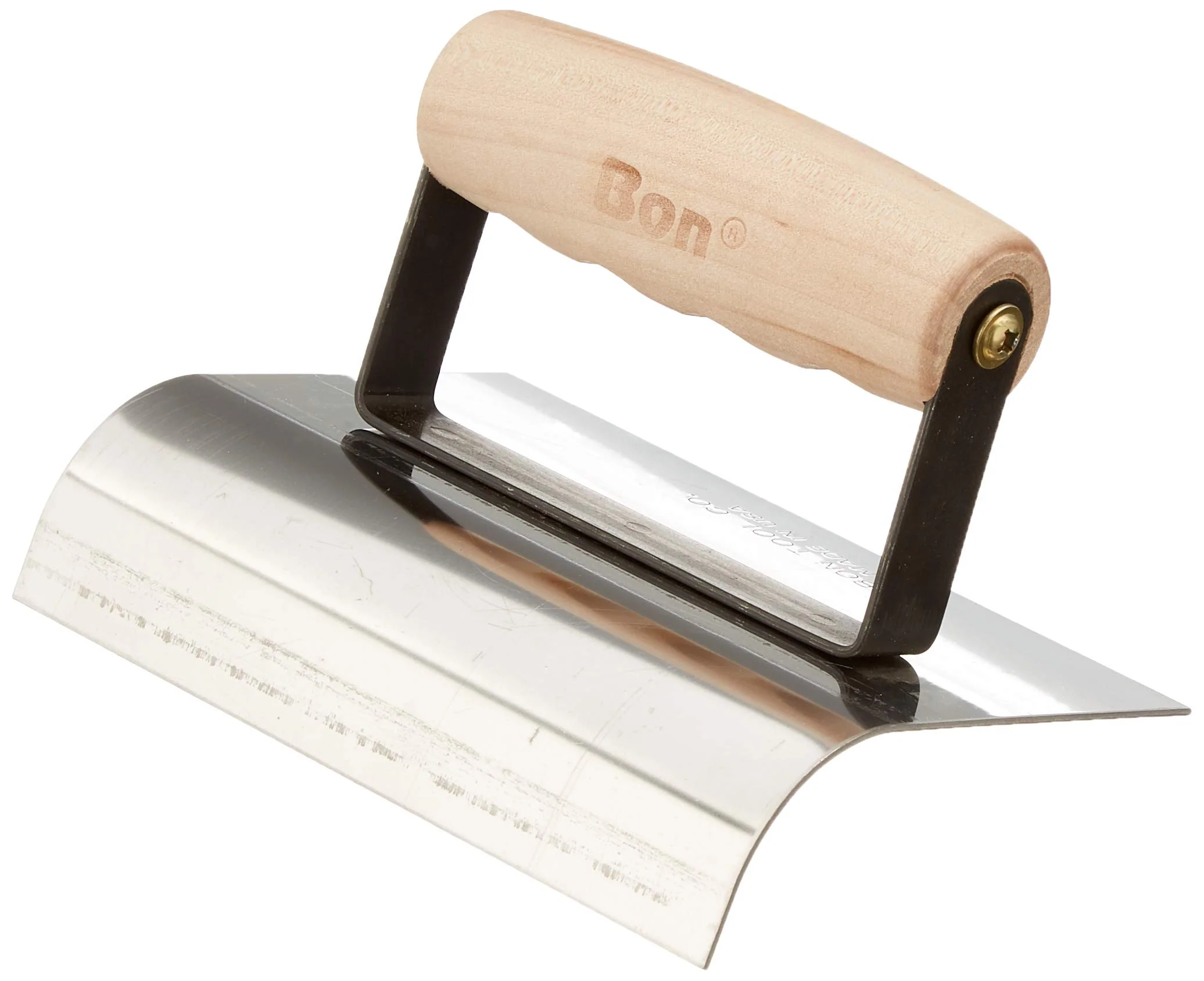 Bon 12-448 Edger – Stainless Steel 6-in. X 4-in. – 1-in. Radius X 1 1/2-in. Lip Wood Handle