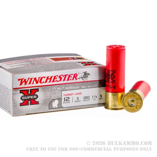 10 Rounds of 12ga 3" Ammo by Winchester Super X Turkey -1-7/8 oz#5 shot