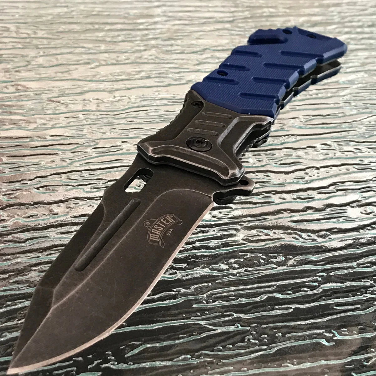 8.25″ MASTER USA SPRING ASSISTED TACTICAL FOLDING POCKET KNIFE MUA022BL