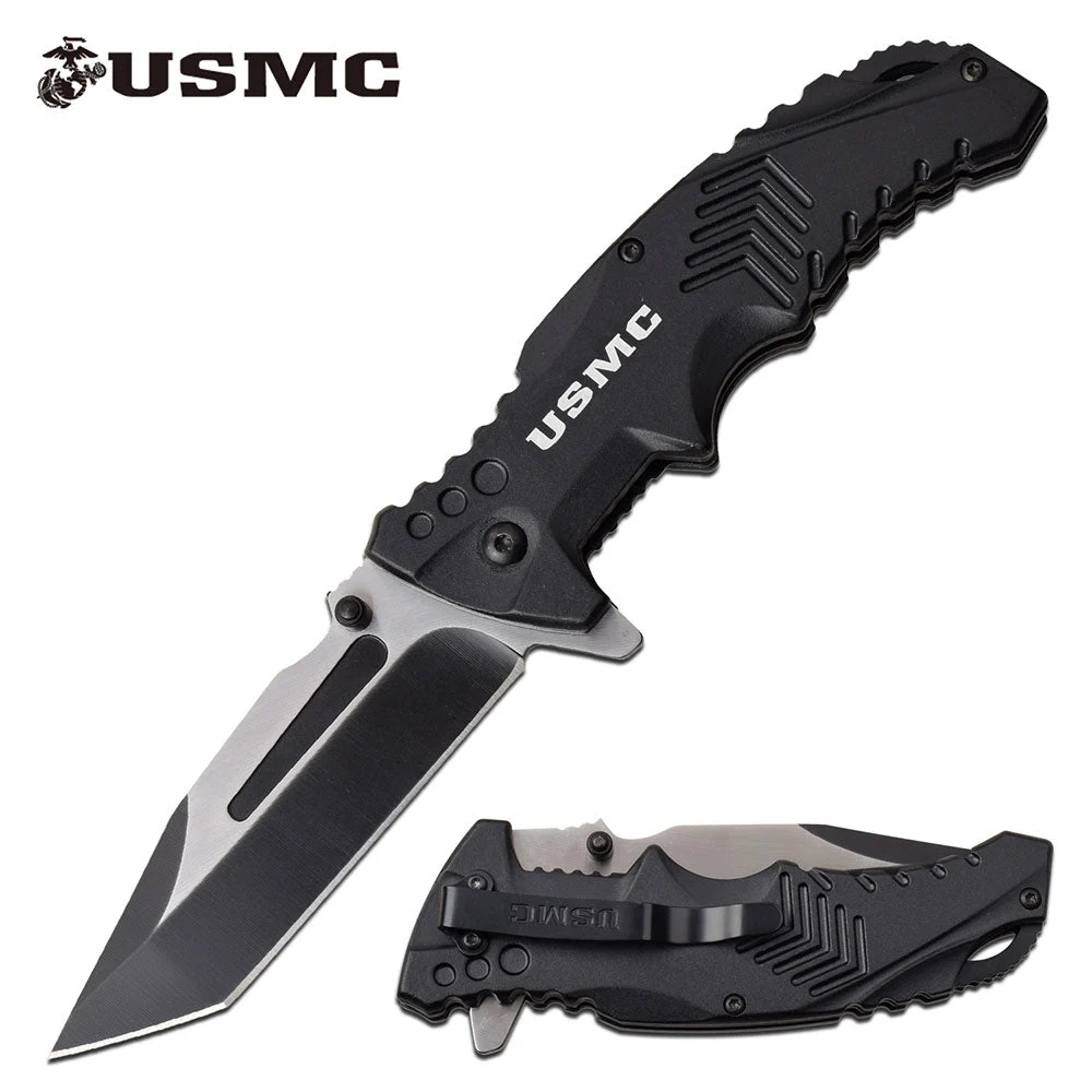 8.25″ MTECH US Marine Spring Assisted Official Pocket Knife MA-1058BK