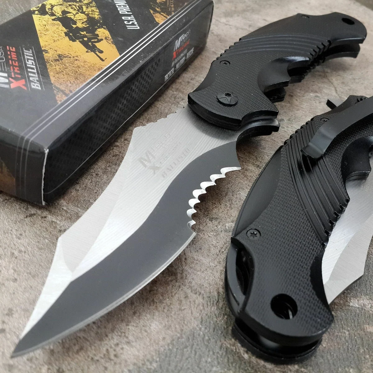 8.5″ Mtech Xtreme Assisted Open Black Tactical Pocket Knife