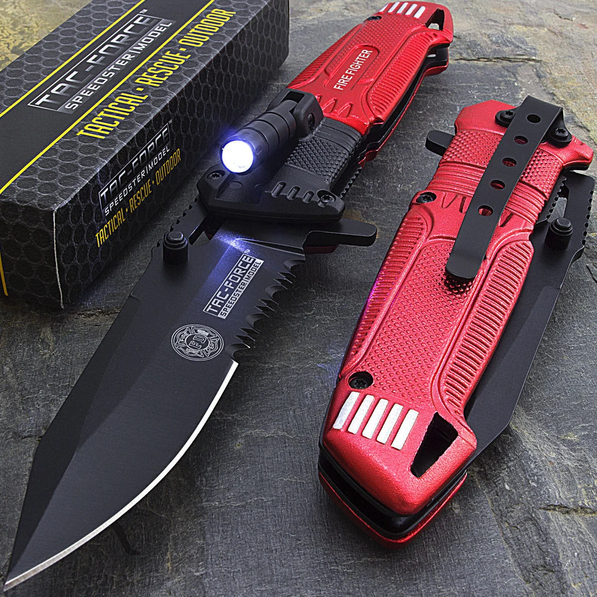 8.5″ Tac Force Speedster Model Firefighter Pocket Knife (TF-749FD)