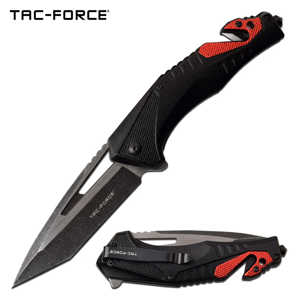 8.75″ Tac Force Speedster Model Assisted Folding Knife TF-1015RBK