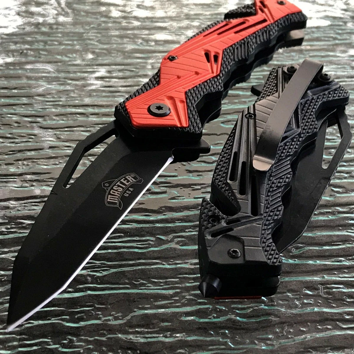 8″ Master USA Spring Assist Tactical Folding Pocket Knife Blade