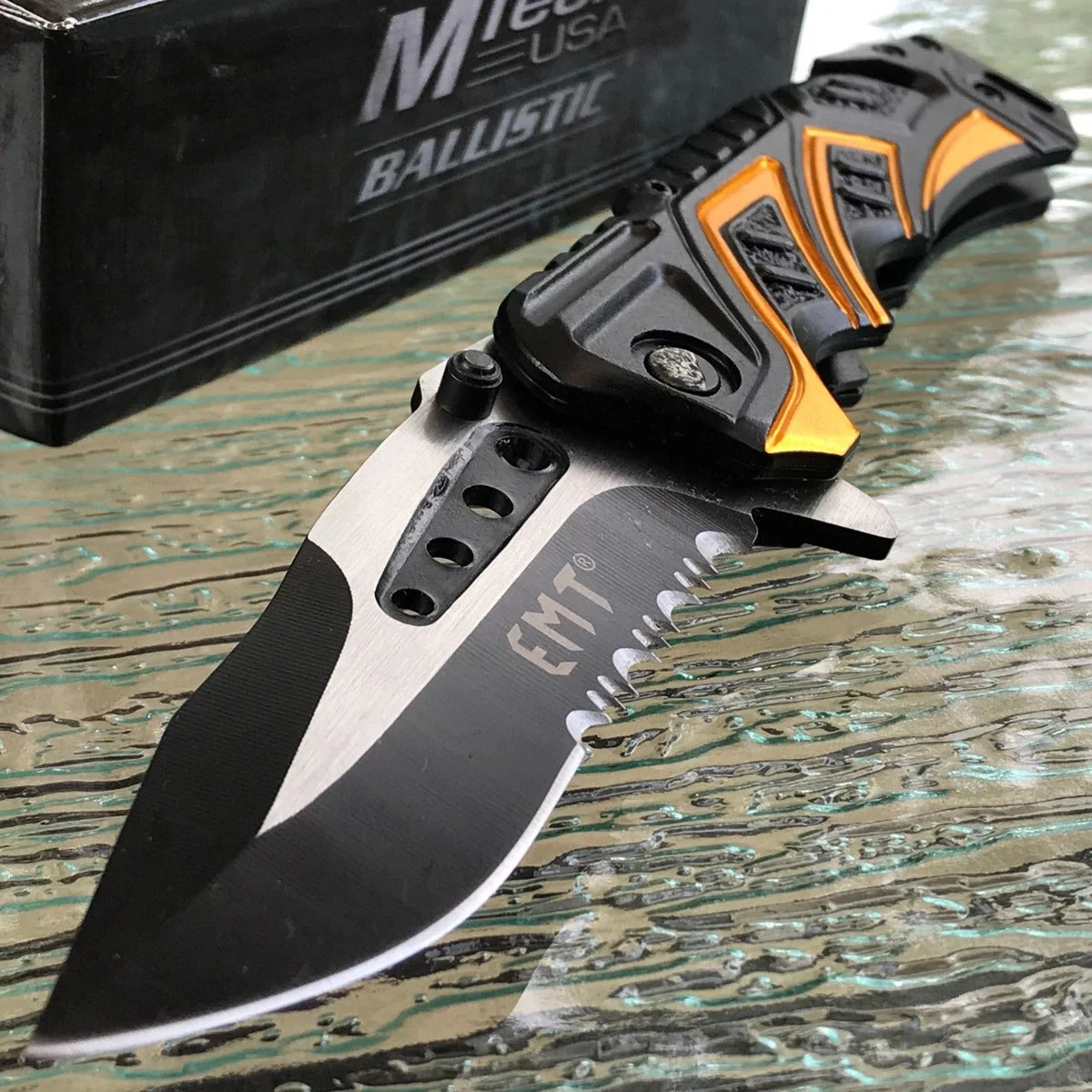 8″ MTECH EMT EMS EMERGENCY RESCUE SPRING ASSISTED FOLDING POCKET KNIFE Open New