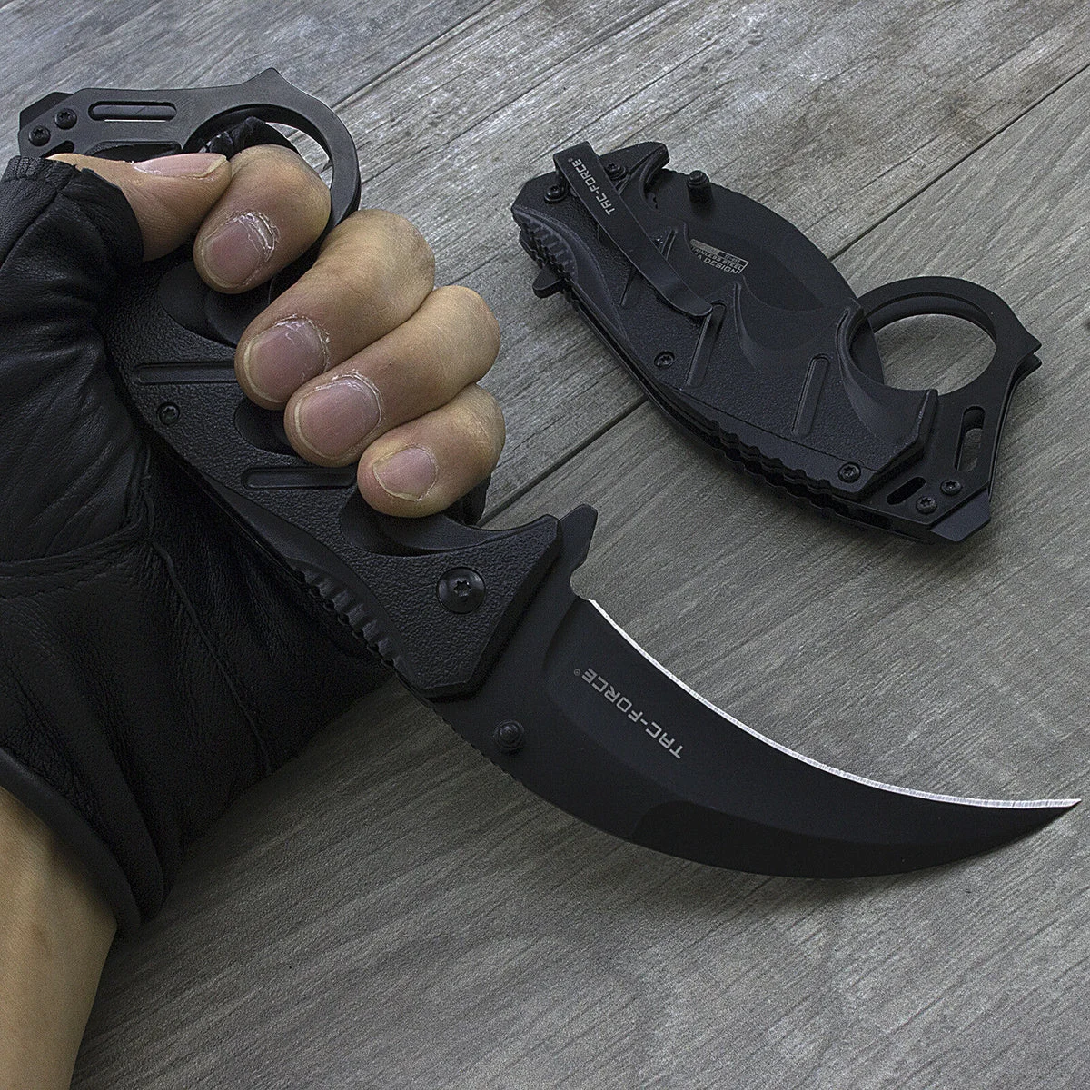 8″ Tac Force Karambit Black Tactical Combat Pocket Knife TF-957BK