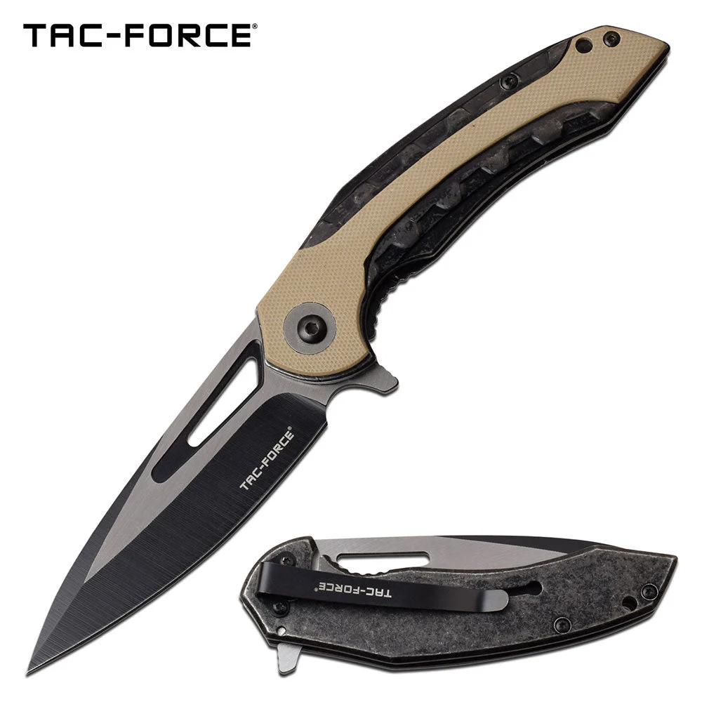 8″ Tac Force Speedster Model Two Tone G-10 Pocket Knife