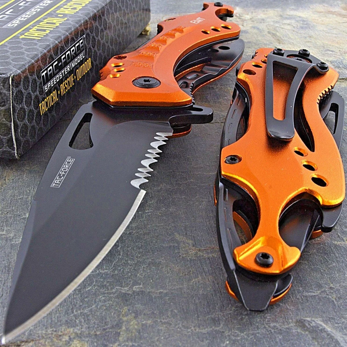 8″ TAC FORCE SPRING ASSISTED EMT EMS BOTTLE OPENER CAMPING FOLDING KNIFE TF-705EMS