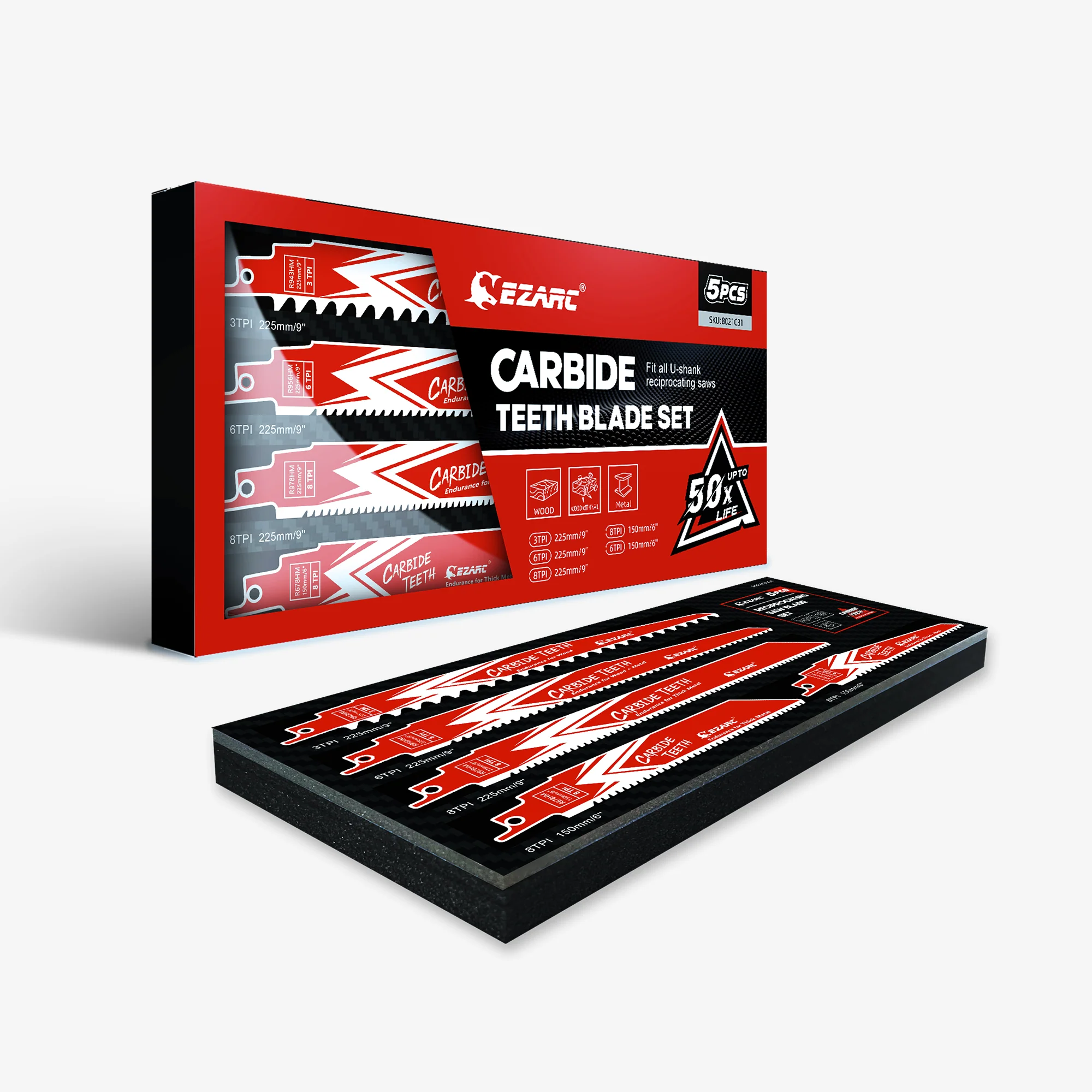 Multi-Material Cutting – Carbide Reciprocating Saw Blade Set