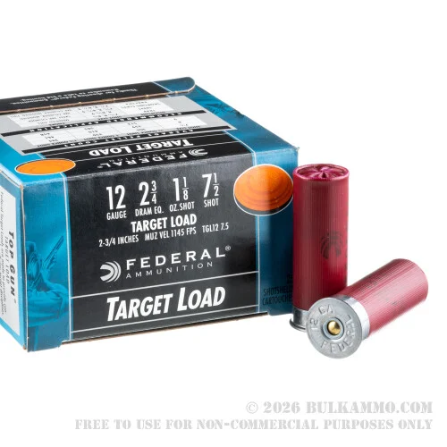 25 Rounds of 12ga Ammo by Federal Top Gun - 1 1/8 ounce #7 1/2 shot