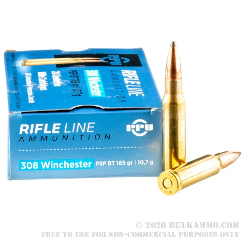 500Rounds of .308 Win Ammo by Prvi Partizan - 165gr PSP
