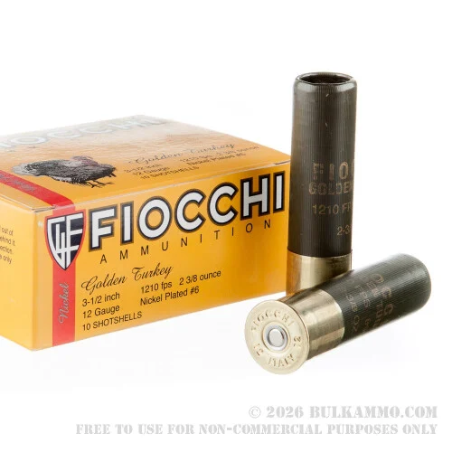 10 Rounds of 12ga Ammo by Fiocchi - 2 3/8 ounce#6 shot