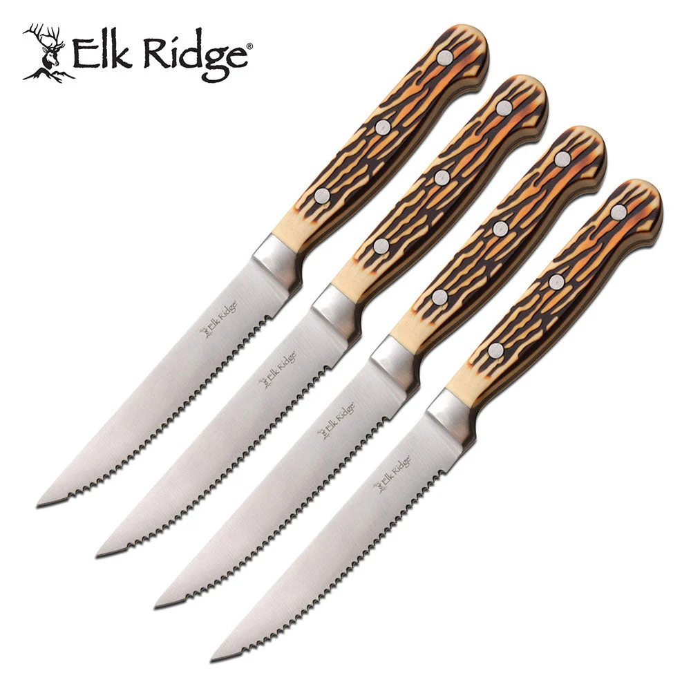 9.25″ Elk Ridge Steak Knife Set (ER-963)