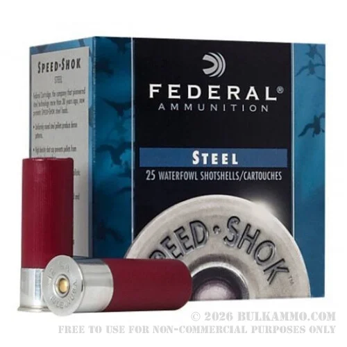 25 Rounds of 12ga Ammo by Federal Speed-Shok - 1 ounce #7 Shot (Steel)