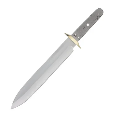 9.5in Carbon Steel Camp Knife Blade Blank – Full Tang – Brass Guard BL616