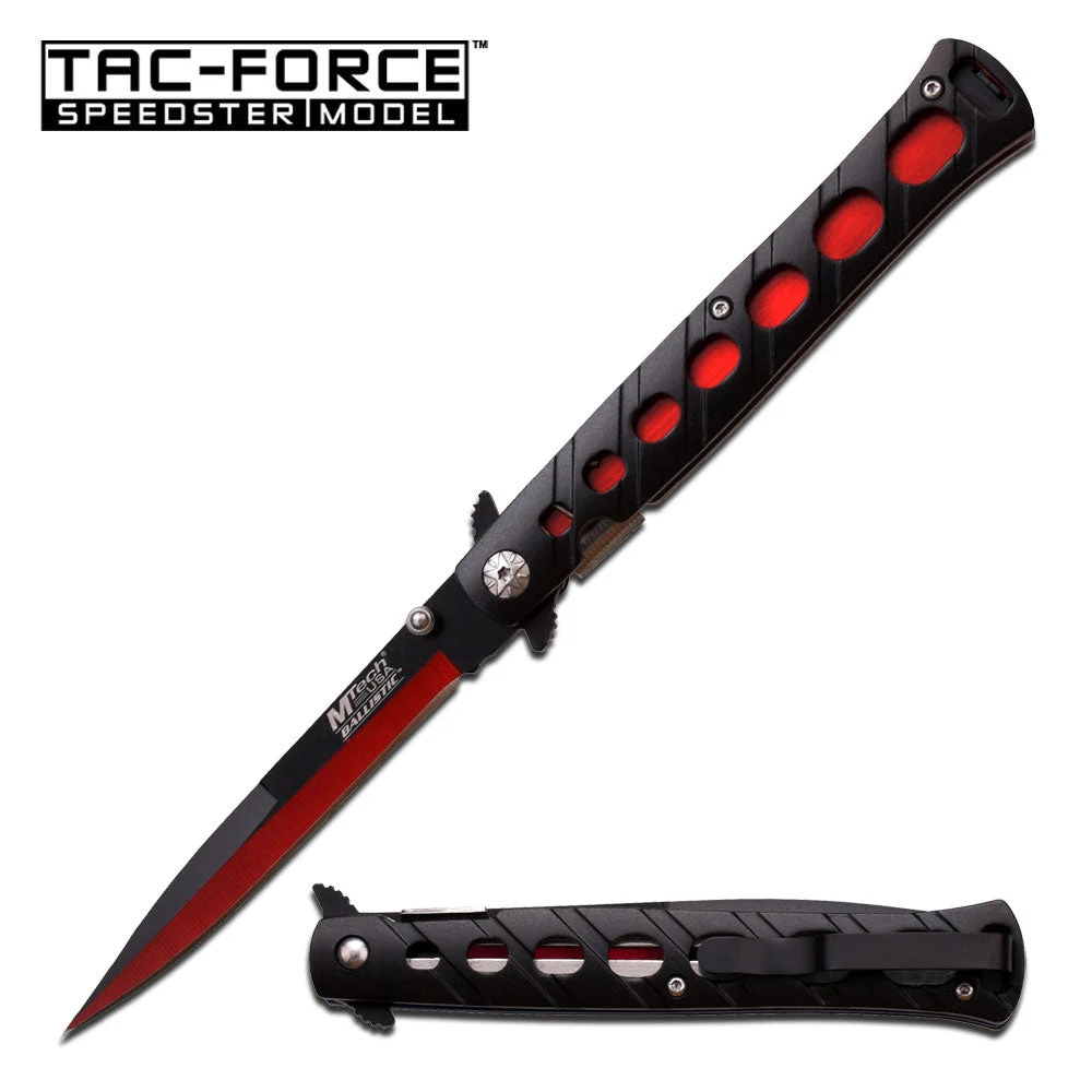 9″ Mtech Spring Assisted Red Tactical Folding Pocket Knife MTA-317RD