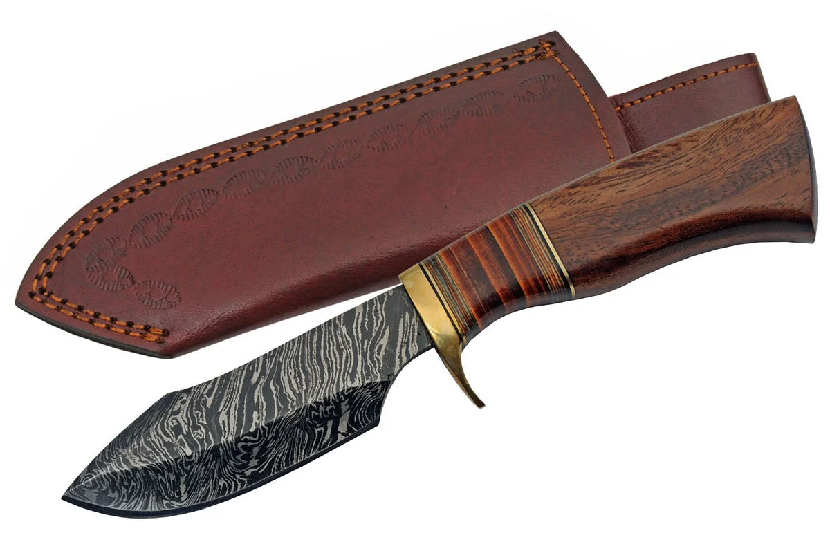 9″ Real Damascus Steel Skinning Knife