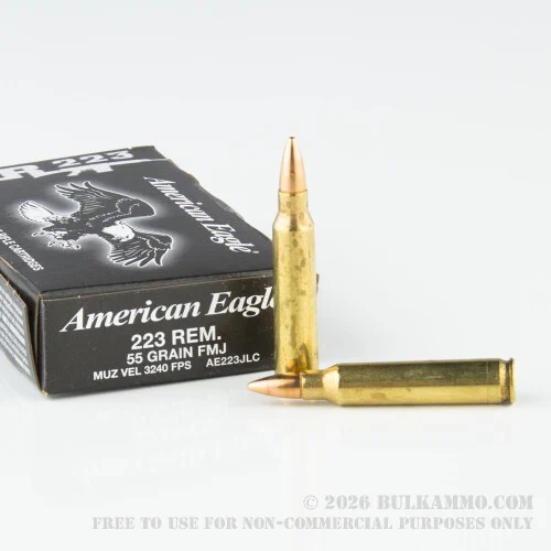 20 Rounds of .223 Ammo by Federal American Eagle - 55gr FMJBT