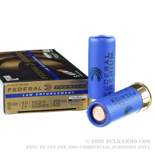 250 Rounds of 12ga Ammo by Federal -Rifled Slug
