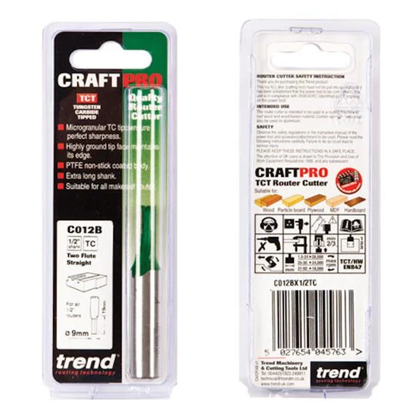 TrendTwo Flute Cutter 9mm diameter – C012BX1/2TC