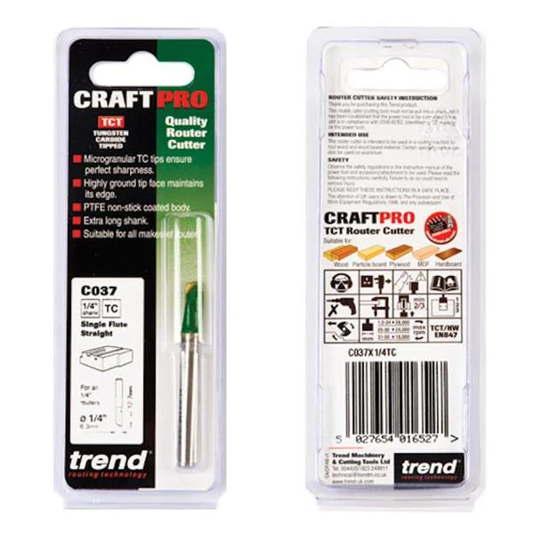 TrendOne Flute 6.3mm diameter x 12.7mm cut- C037X1/4TC
