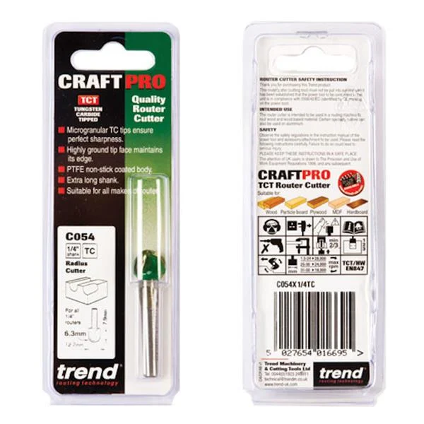 TrendRadius 6.3mm radius x 12.7mm diameter- C054X1/4TC