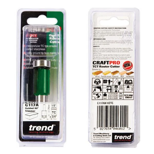 TrendGuided trimmer 19.1mm diameter- C117AX1/2TC