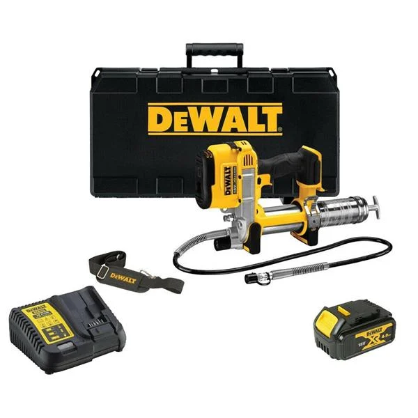 DeWalt18v Cordless Grease Gun with 4Ah Battery & Charger – DCGG571M1
