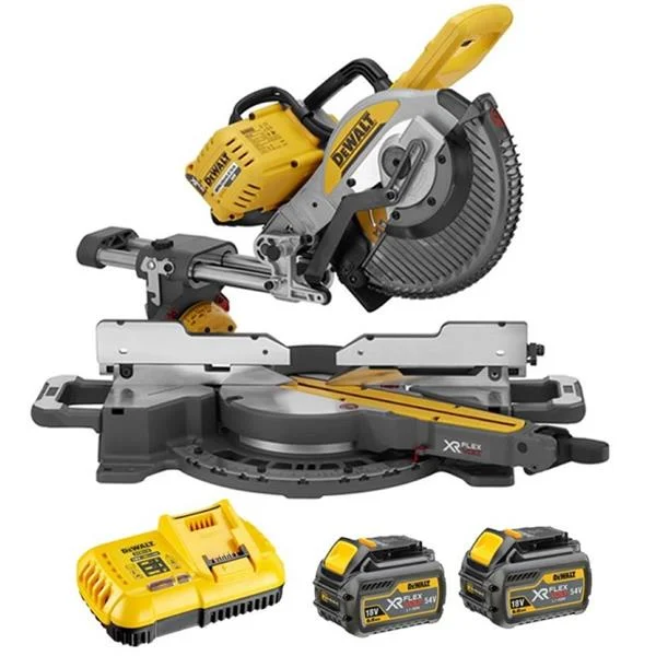 DeWaltDCS727T2 54 Volt XR Flexvolt Cordless Mitre Saw, 2 x 6.0Ah Batteries, Charger