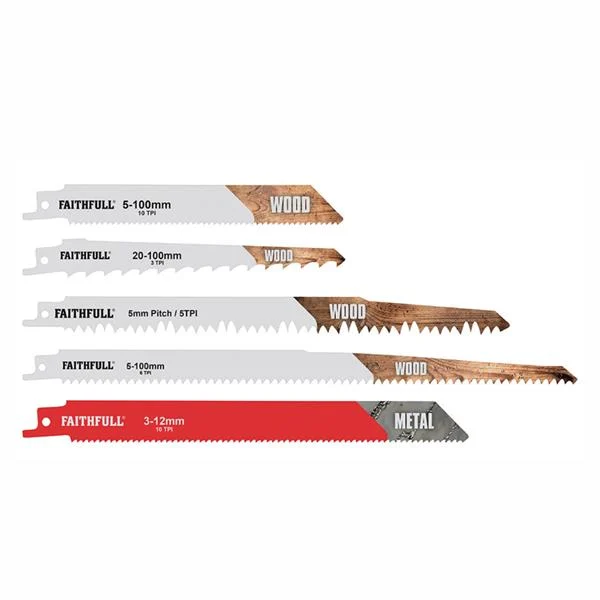FaithfullSabre Saw Blade Set – 15 Piece – FAISBSSET15M