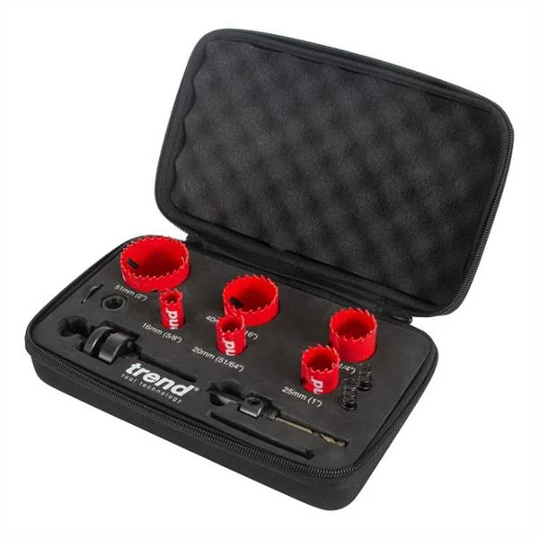 TrendHS/SET/6 – Hole Saw Set – 6pc Electrician In Case