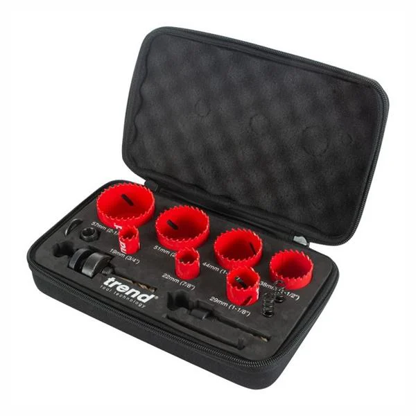 TrendHS/SET/7 – Hole Saw Set – 7pc Plumber In Case