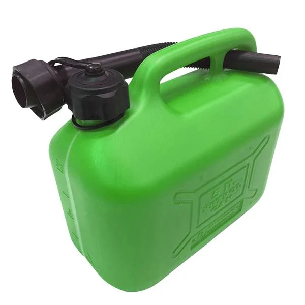 JeffersonGreen 5 Litre Plastic Fuel Can C/W Flexible Spout- JEFFCAN05-G