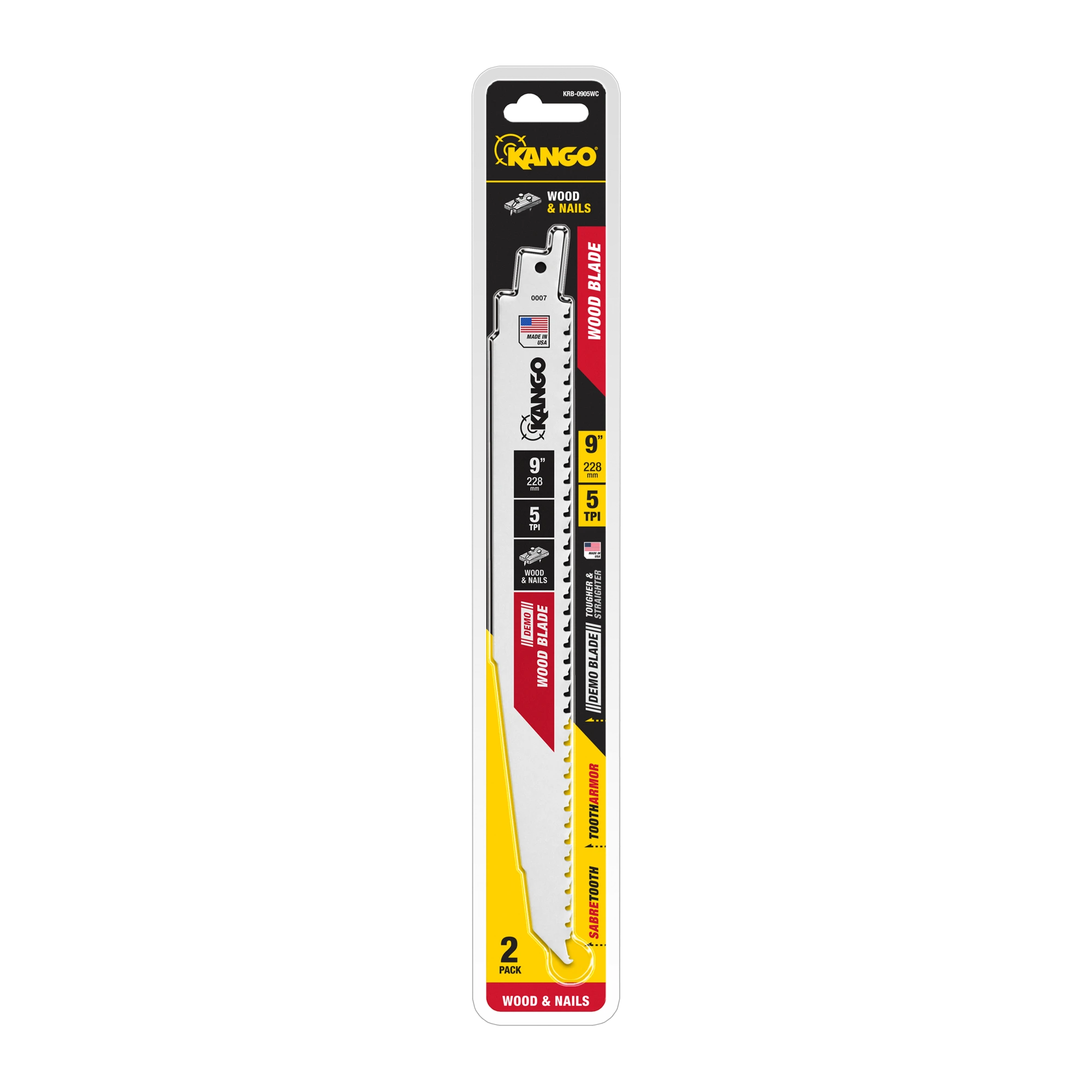 228mm 5TPI Demo Wood Recip Saw Blade – 2 Pack