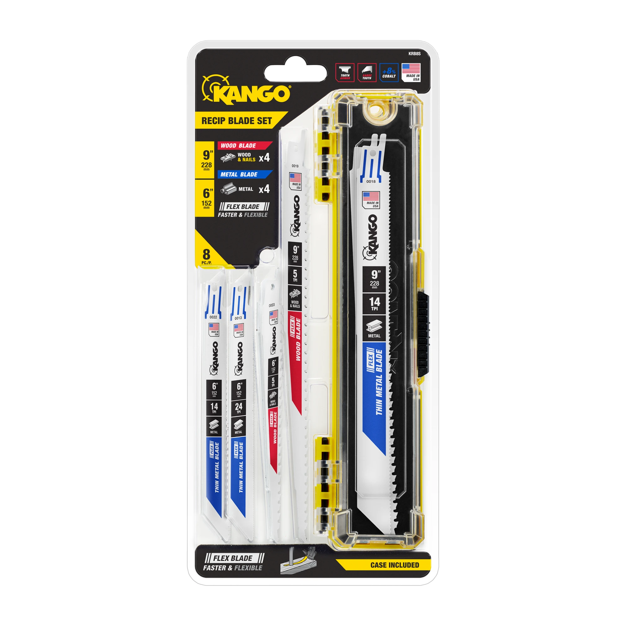 8 Piece Flex Recip Saw Blade Set