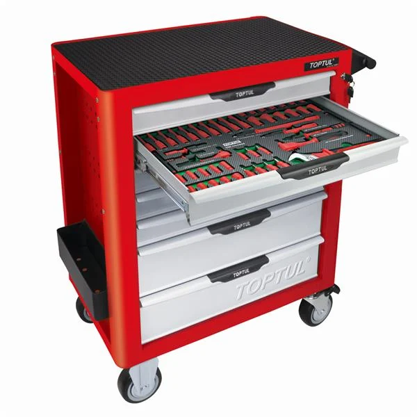 Toptul125pc – 7-Drawer Tool Trolley VDE Insulated – QGE12518