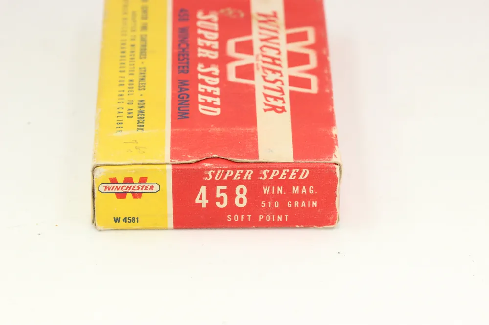 458 Winchester Magnum Ammo – 510 Grain Soft Point – Vintage Box