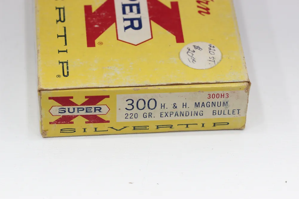 300 H&H Magnum Ammo – 220 Grain Silvertip Bullet – Vintage Box