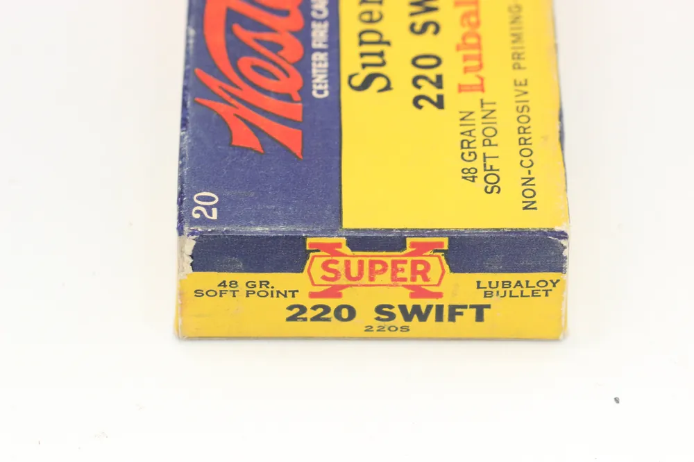 220 Swift Ammo – 48 Grain Soft Point – Vintage Box