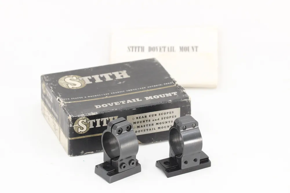 Stith 7/8″ Two-Piece Scope Rings and Bases, with Box and Instructions
