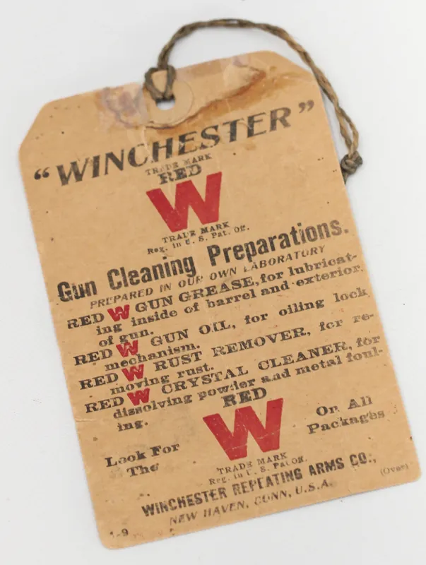 Winchester Trade Mark RED W Hang Tag