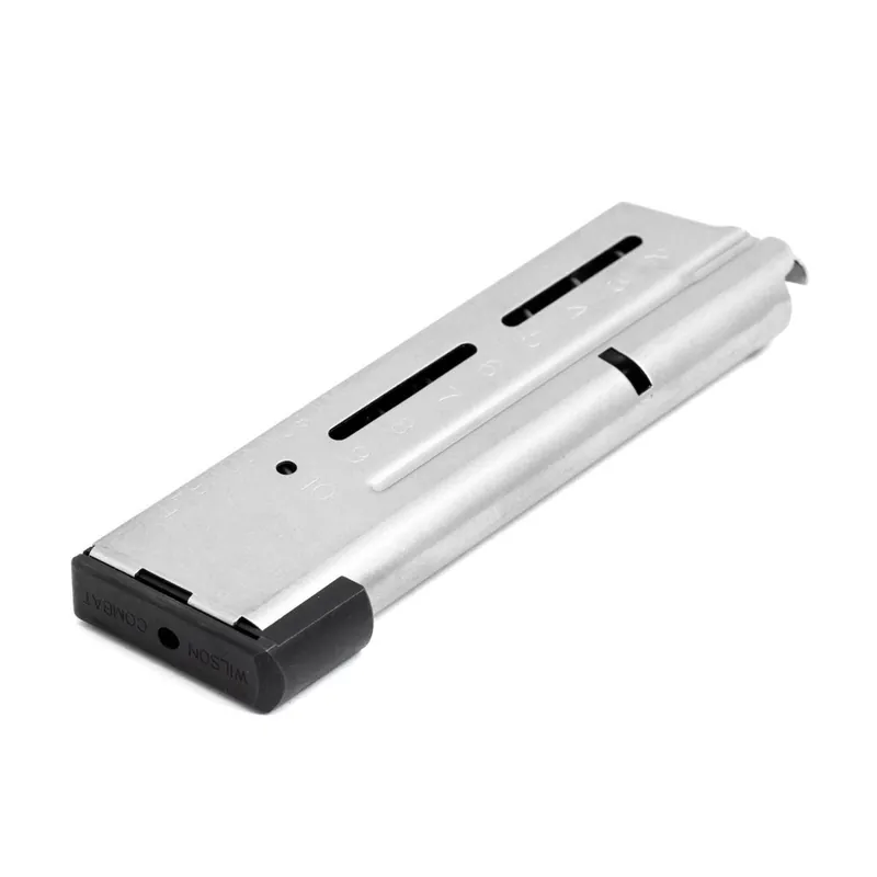 MAGAZINE, 1911, ELITE TACTICAL, 9MM, COMPACT, 10 ROUND, LO-PROFILE STEEL BASE PAD