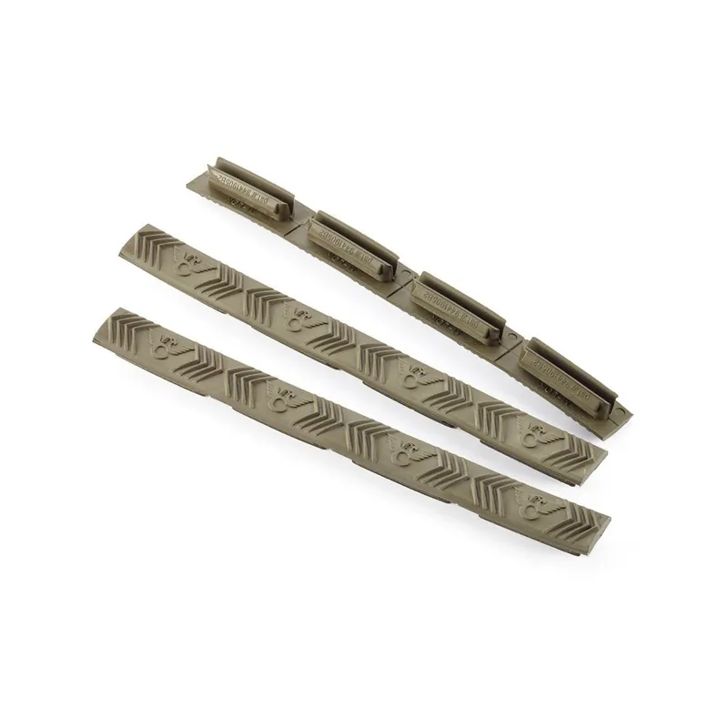 RAIL COVER, M-LOK, WILSON COMBAT, 4 SLOT, PACKAGE OF 3, GREEN